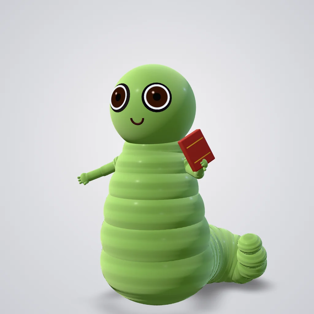 Classic Green Bookworm